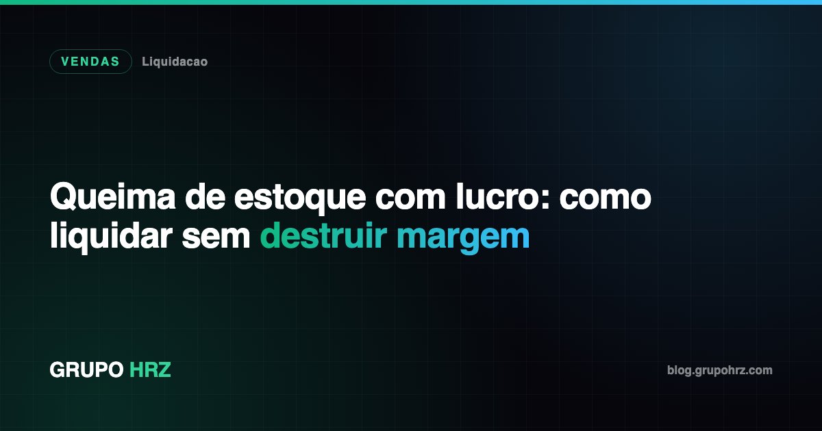 Diagrama de uma queima de estoque com oferta construida e janela curta