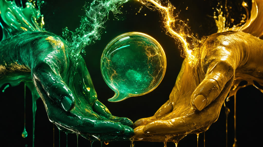 Mãos verdes segurando o ícone iluminado do WhatsApp, simbolizando o atendimento que vem antes da venda no Grupo HRZ